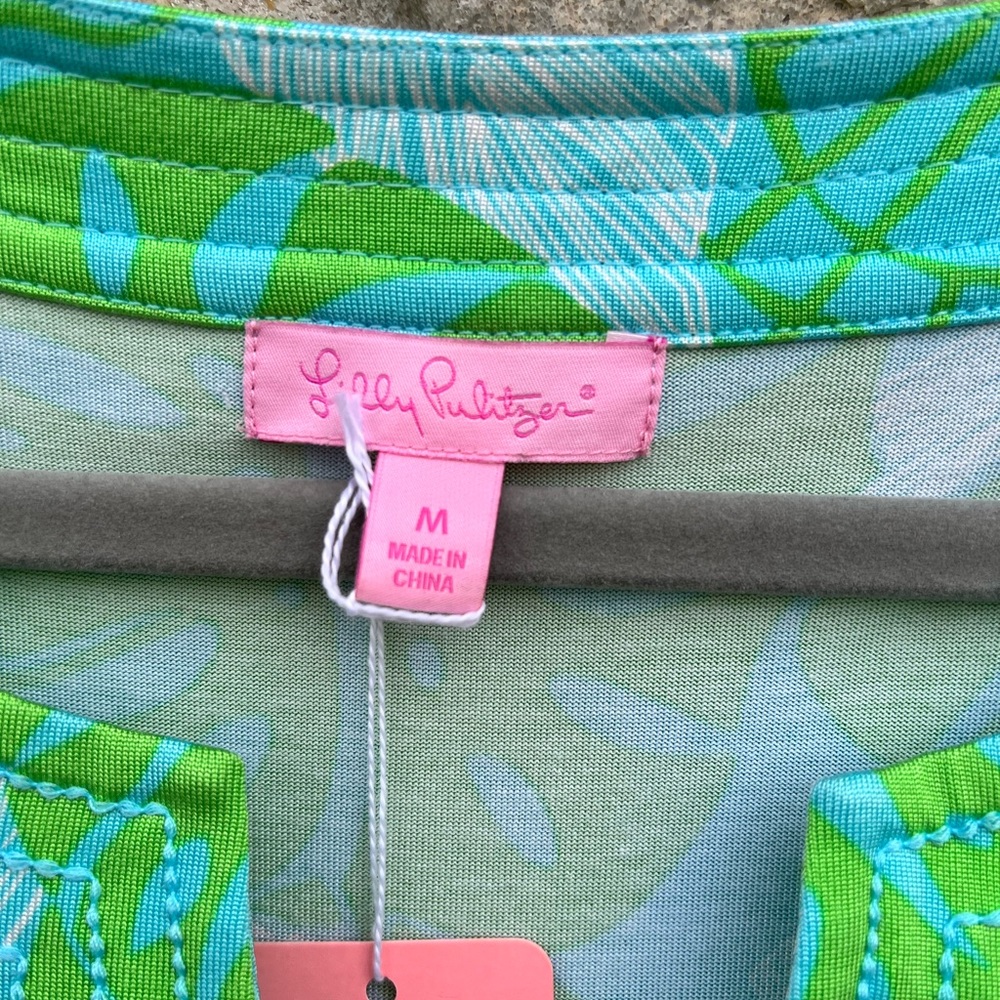 Lilly Pulitzer Twyla Jersey Limeade Love Me or Leaf Me Dress size medium - Picture 3 of 8